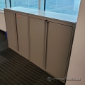 Teknion Grey 2 Door Storage Cabinet w/ Laminate Top